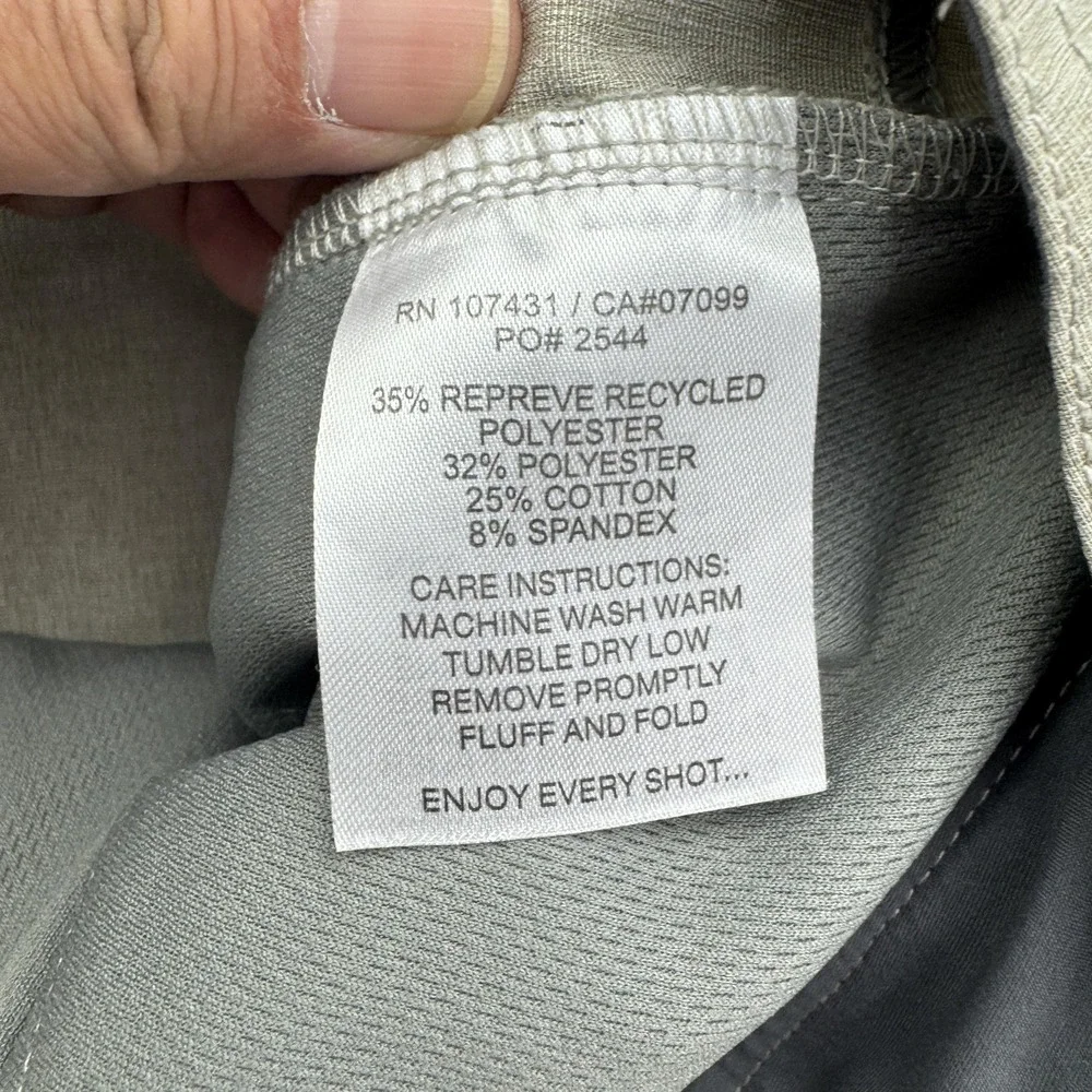 Linksoul Pants Mens 38R Beige Tan Stretch Chino Golf Casual Repreve Polyester